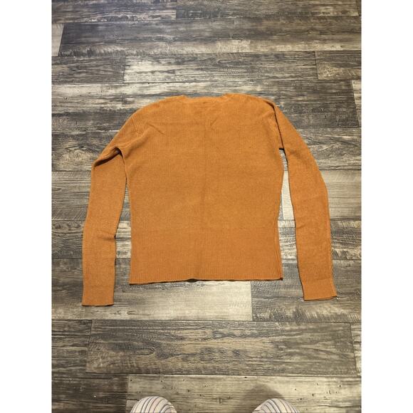 Ann Taylor LOFT Ribbed Knit Pullover Sweater medium Solid Brown - Picture 5 of 5